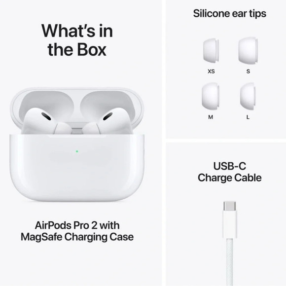 NEW Wireless Bluetooth AirPod Headphones White 2nd Generation Pro Unopened! - Picture 2 of 9